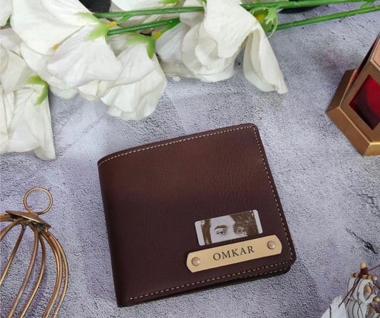 Custom Leather Wallet With Engraved Eye & Name