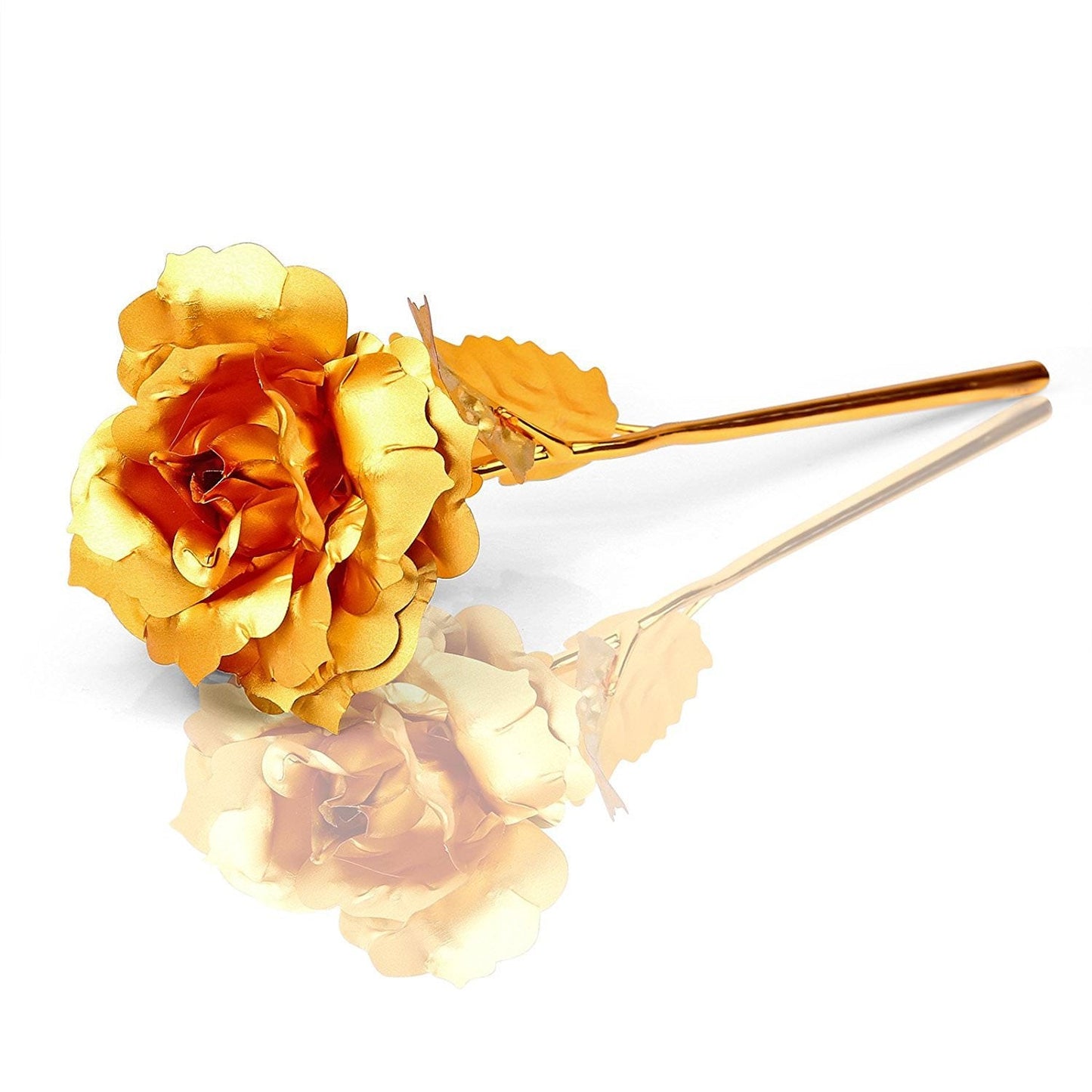 24K Gold Rose With Gift Box - Best Gift On Valentine'S Day, Rose Day. Gold Dipped Rose With Gift Box