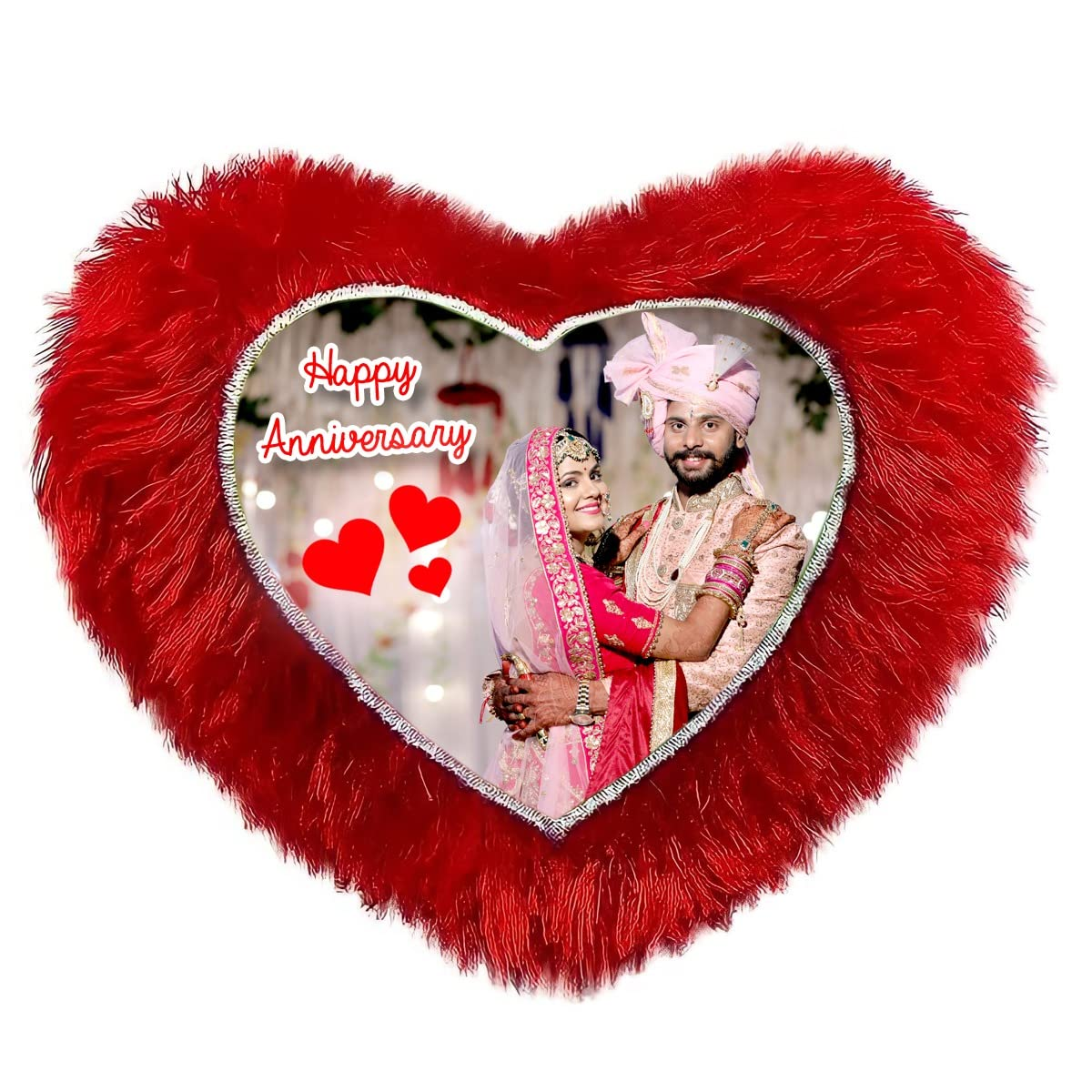 Customized Pillow Sublimation Printed Heart Shapes with Your Photos and Messages | Heart Cushion | Valentine Gifts