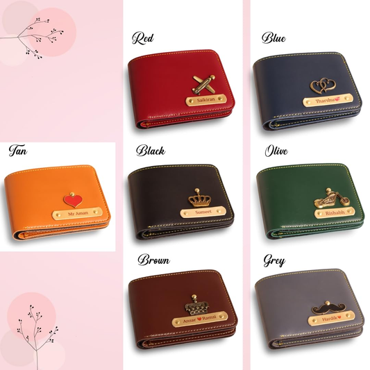 Best Personalized Gift for Men & Women, Customized Wallet with Name & Charm, Unique Wallet with a Personalized Touch (Modern)