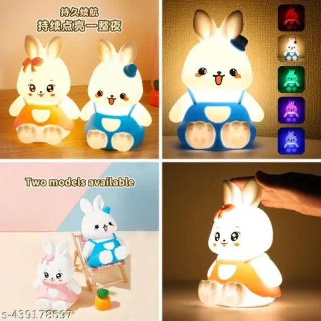 CUTE BUNNY TOUCH SILICON 3D LAMP - 7 COLOURS