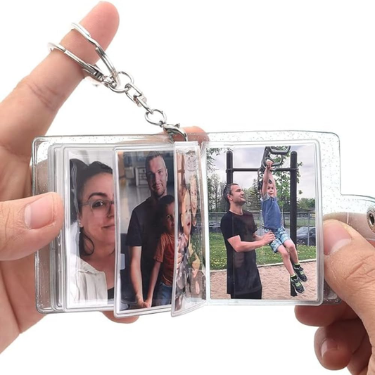 Customized Personalized 16-Photo Keychain Album, Transparent