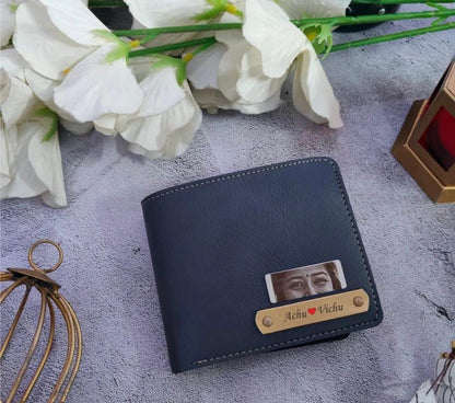 Custom Leather Wallet With Engraved Eye & Name