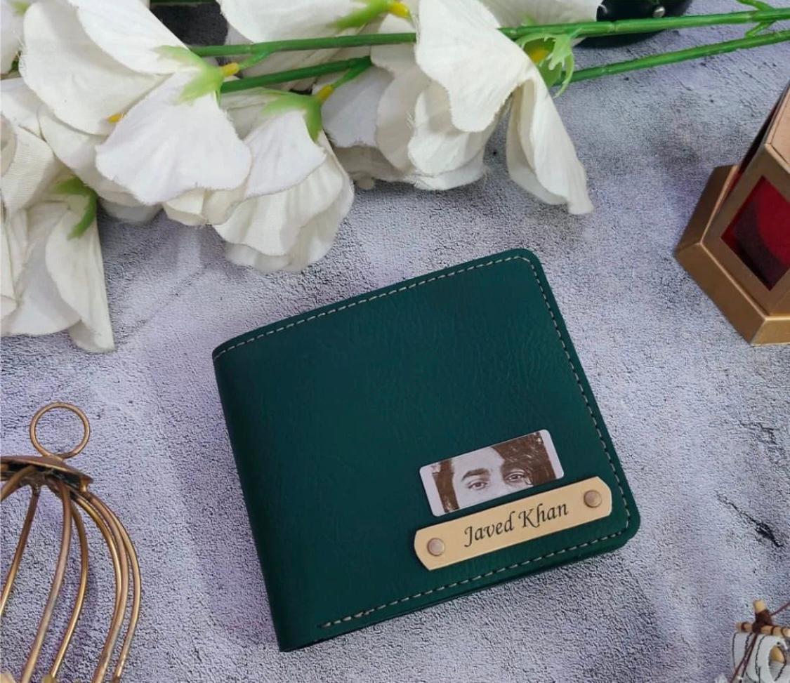 Custom Leather Wallet With Engraved Eye & Name