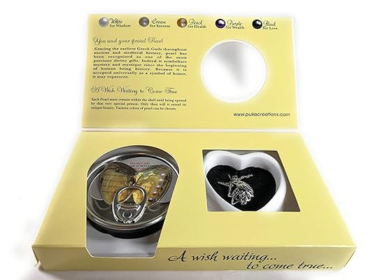 White Pearl Pendant Necklace with Two Earrings One FingerRing Love Pearl-Wish Comes True Valentine Gifts for Girlfriend, Wife, fiancée