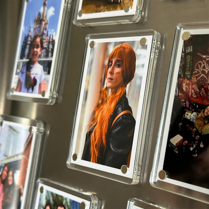 Acrylic Fridge Magentic Photo Frame – Double-Sided Display | 2.5x3.5 inch Clear Picture Frame, Personalize & Swap Photos