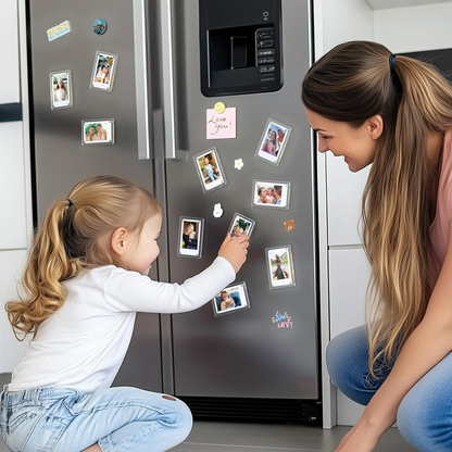 Acrylic Fridge Magentic Photo Frame – Double-Sided Display | 2.5x3.5 inch Clear Picture Frame, Personalize & Swap Photos