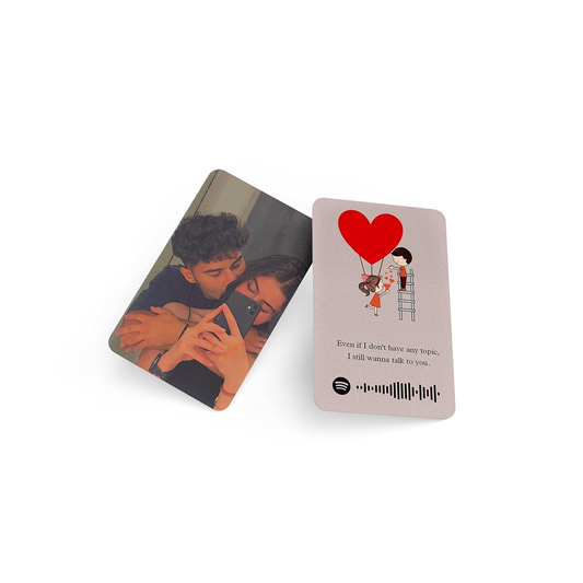 Customized Wallet Card - Your Photo, Illustration Or Bitmoji, Message, Spotify Song Code Backside Best For Special Occasion Gift For Loved One For Thanksgiving (Your Upload)