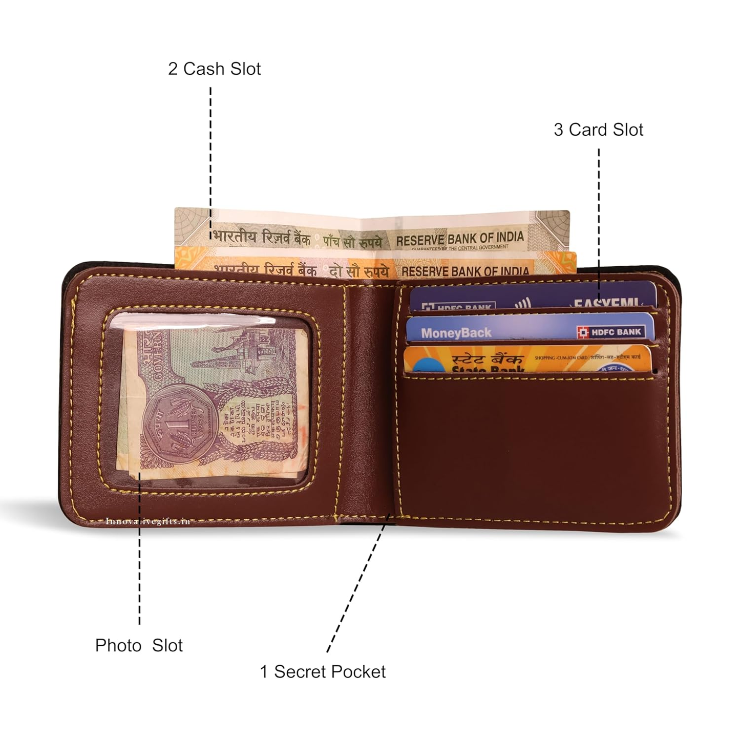 Best Personalized Gift for Men & Women, Customized Wallet with Name & Charm, Unique Wallet with a Personalized Touch (Modern)
