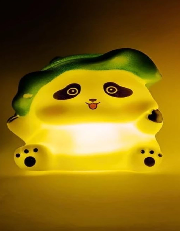 Cute Panda Night Light Lamp – Yellow LED Decorative Lamp for Kids, Girls, Boys, Teens, Bedroom Room Decor – Adorable Gift for Birthday, Valentine’s Day, Christmas – Battery Included