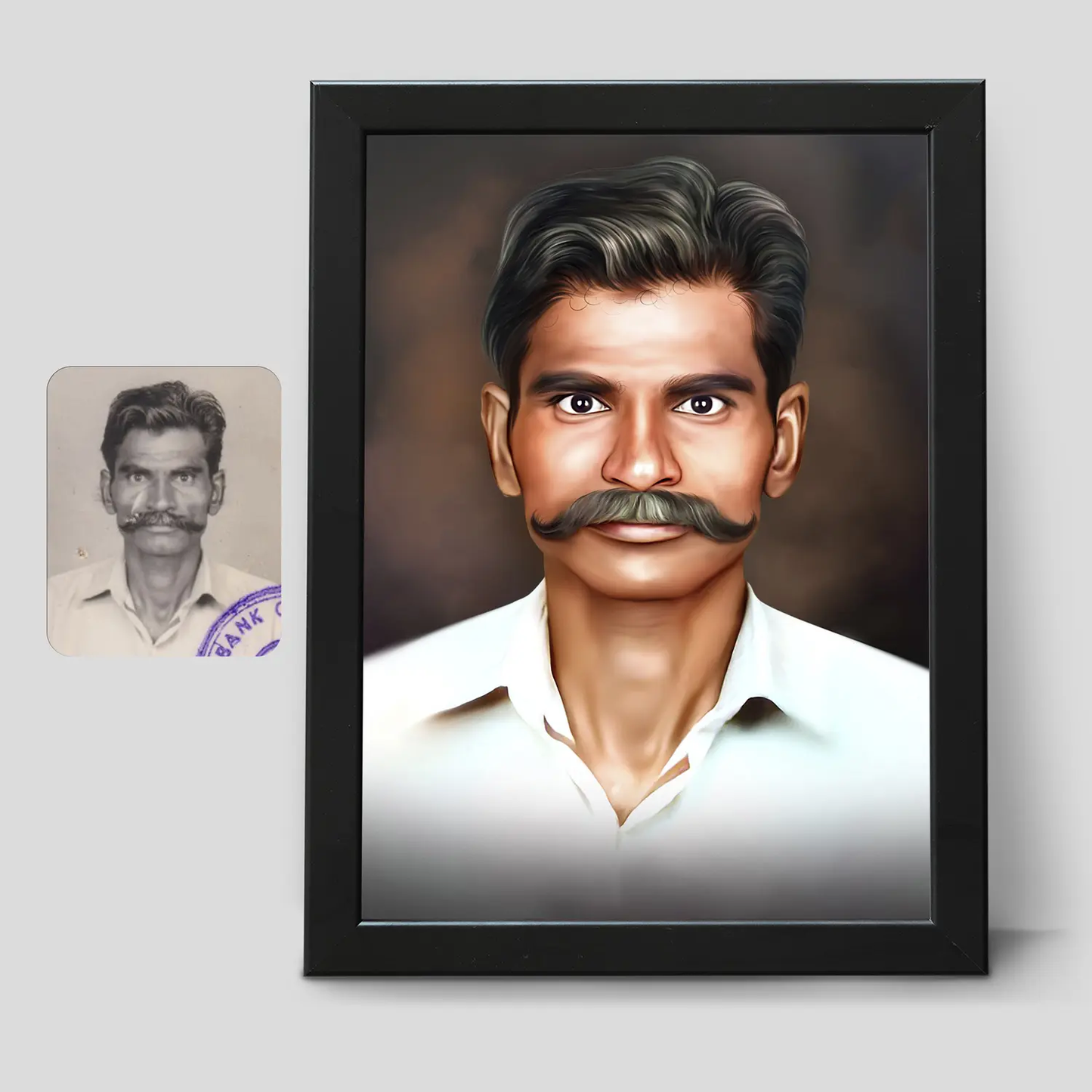 Personalized Restoration Photo Print Black and White To Black and White and colour