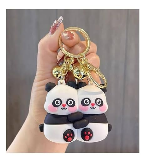 Magnetic Couple Keychain | Cute Panda Design Keychains | Travel Essential | Keyring For Kids | Gift For Anniversary/Valentine’s Day/Christmas |
