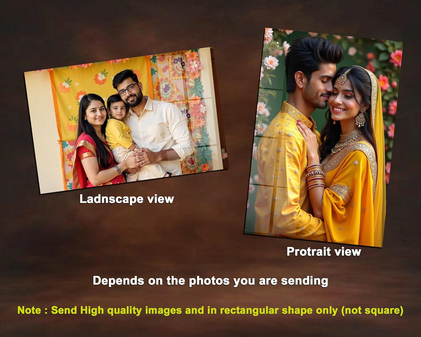 Customized Acrylic Photo Frame for Wall Personalized Clear Acrylic Wall Mount Frameless Picture Photo | Photo Frame for Birthday, Special Moment, Family