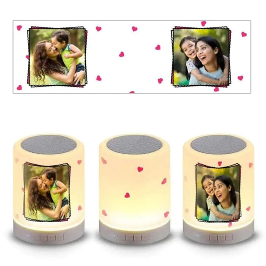 Customized Touch Lamp Speaker – Bluetooth Wireless LED Bedside Lamp with Dimmable Light, Color Changing, Perfect for Bedroom, Office, and Kids – Night Light