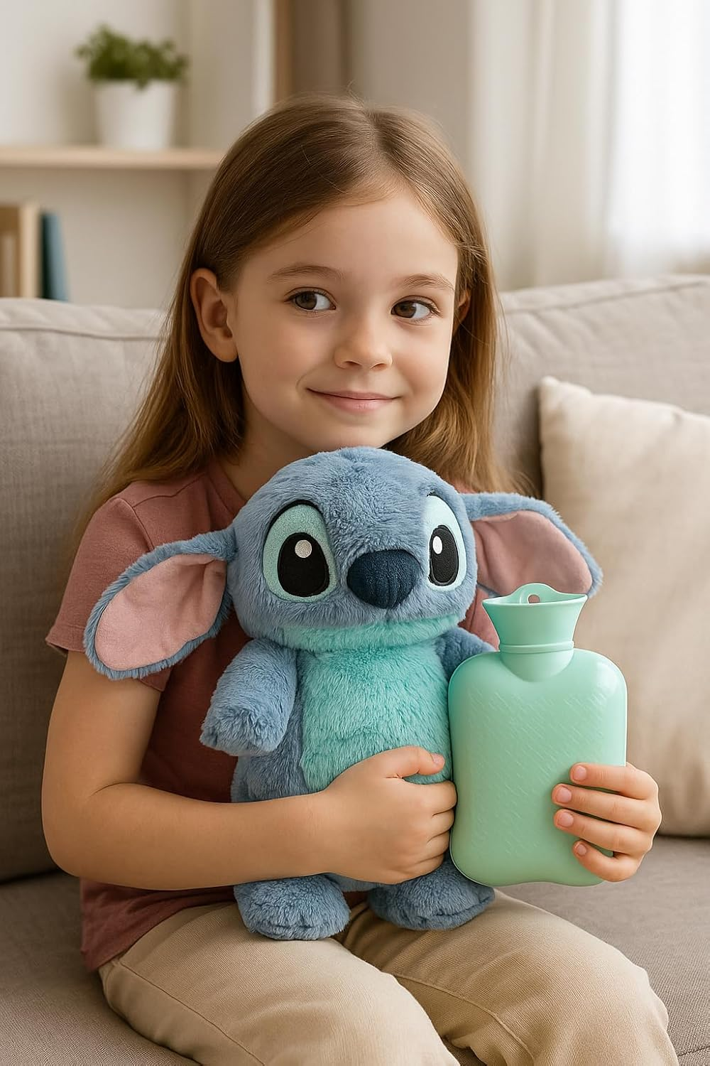 Softdreams Cute Cartoon Plush Soft Toy with Hot Water Bag – Huggable, Washable & Child-Safe Stuffed Toy, Random Color