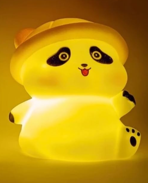 Cute Panda Night Light Lamp – Yellow LED Decorative Lamp for Kids, Girls, Boys, Teens, Bedroom Room Decor – Adorable Gift for Birthday, Valentine’s Day, Christmas – Battery Included