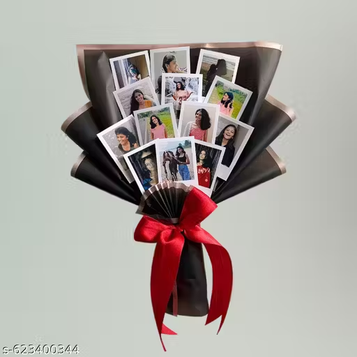 Polaroid Photo Bouquet | Custom Handmade Gift for Birthday, Anniversary & Special Occasions | Aesthetic Memory Bouquet with Photos & Ribbon Wrap | 13 Pics Only.