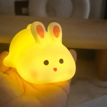 Cute Mini Rabbit Night Light – Yellow LED Decorative Lamp for Kids, Girls, Boys, Teens, Bedroom Room Decor – Adorable Gift for Birthday, Valentine’s Day, Christmas – Battery Included