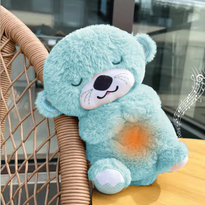 Breathing Teddy Bear with Light Otter Glowing Music for Baby Sensory Sleep Lights Rhythmic Simulation Plush for Babies Kids Soothing Sound and Decor Item Specially for Gift