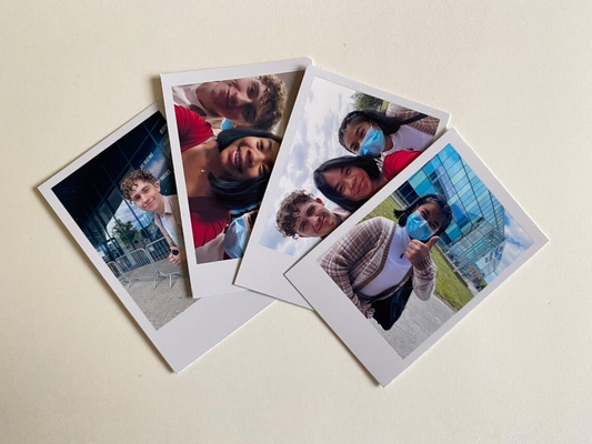 Customised Mini Photo Prints Personalized Gifts with Your Photos | polaroid photo |  Vintage Style Polaroid Cards Multicolour 2 x 3 Inches, White