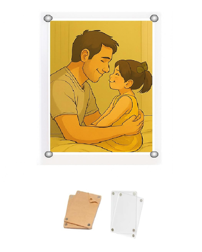 Acrylic Fridge Magentic Photo Frame – Double-Sided Display | 2.5x3.5 inch Clear Picture Frame, Personalize & Swap Photos