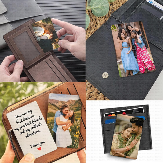 Customized Wallet Card - Your Photo, Illustration Or Bitmoji, Message, Spotify Song Code Backside Best For Special Occasion Gift For Loved One For Thanksgiving (Your Upload)
